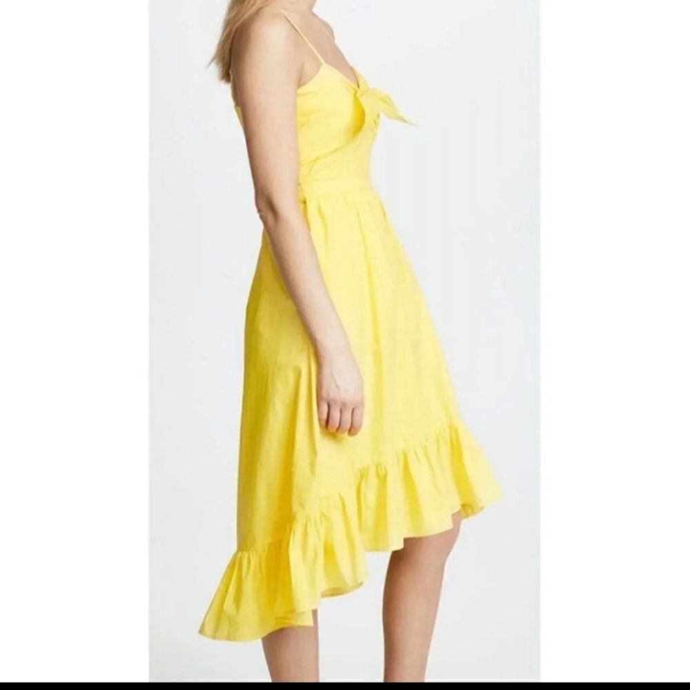 Joie Clorinda Tie Front Cut Out Yellow Dress - Picture 3 of 12